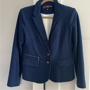 Peck & Peck Blazer Jacket Fully Lined Preppy Royal Blue Small 6-8